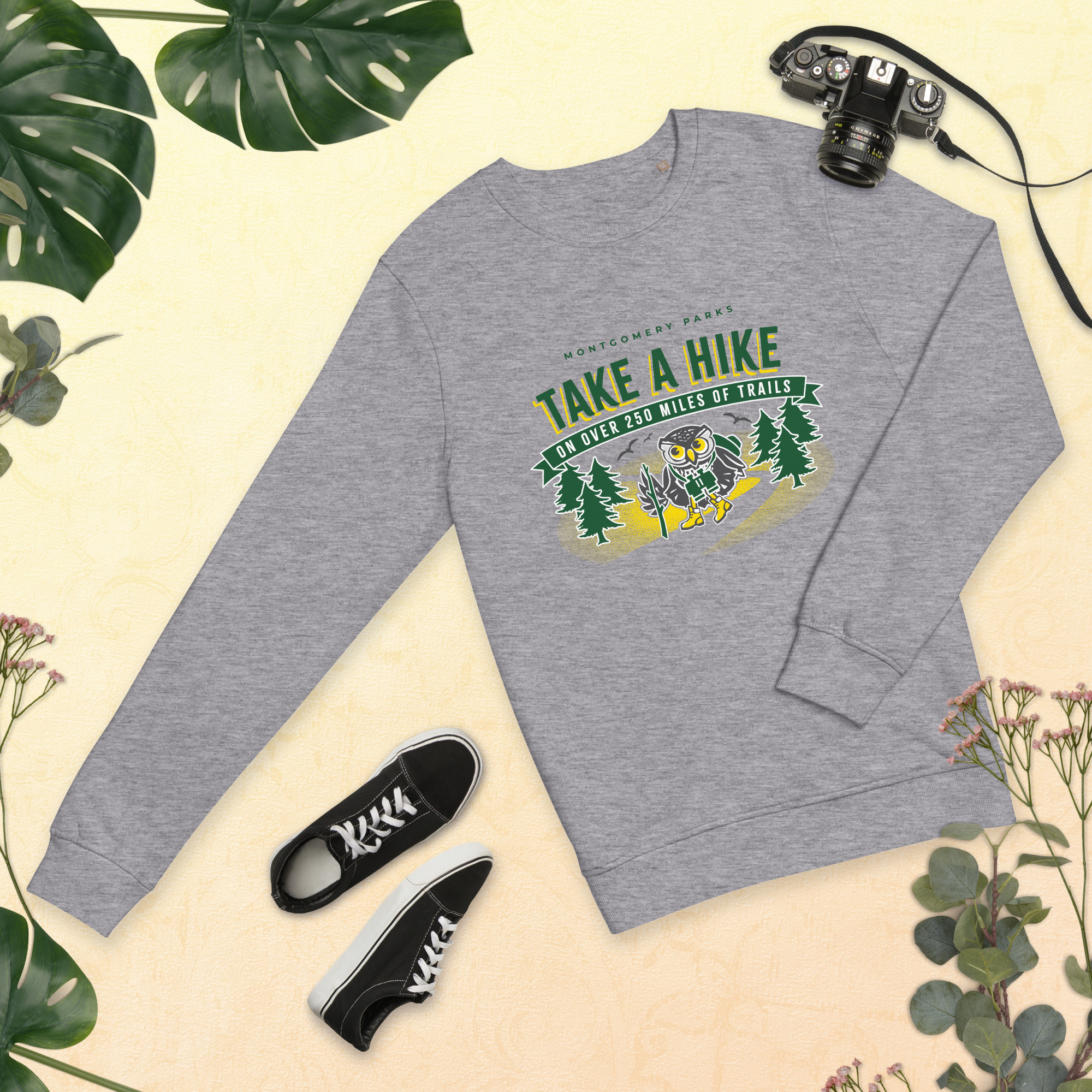 Montgomery Parks Take a Hike (On Trail) Unisex organic sweatshirt - Image 3