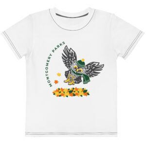 Montgomery Parks' Otus and Fall Leaves - Kids crew neck t-shirt