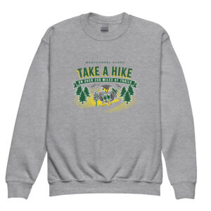 Montgomery Parks Take A Hike (on a trail) Youth crewneck sweatshirt