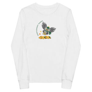 Montgomery Parks' Otus and Fall Leaves - Youth long sleeve tee